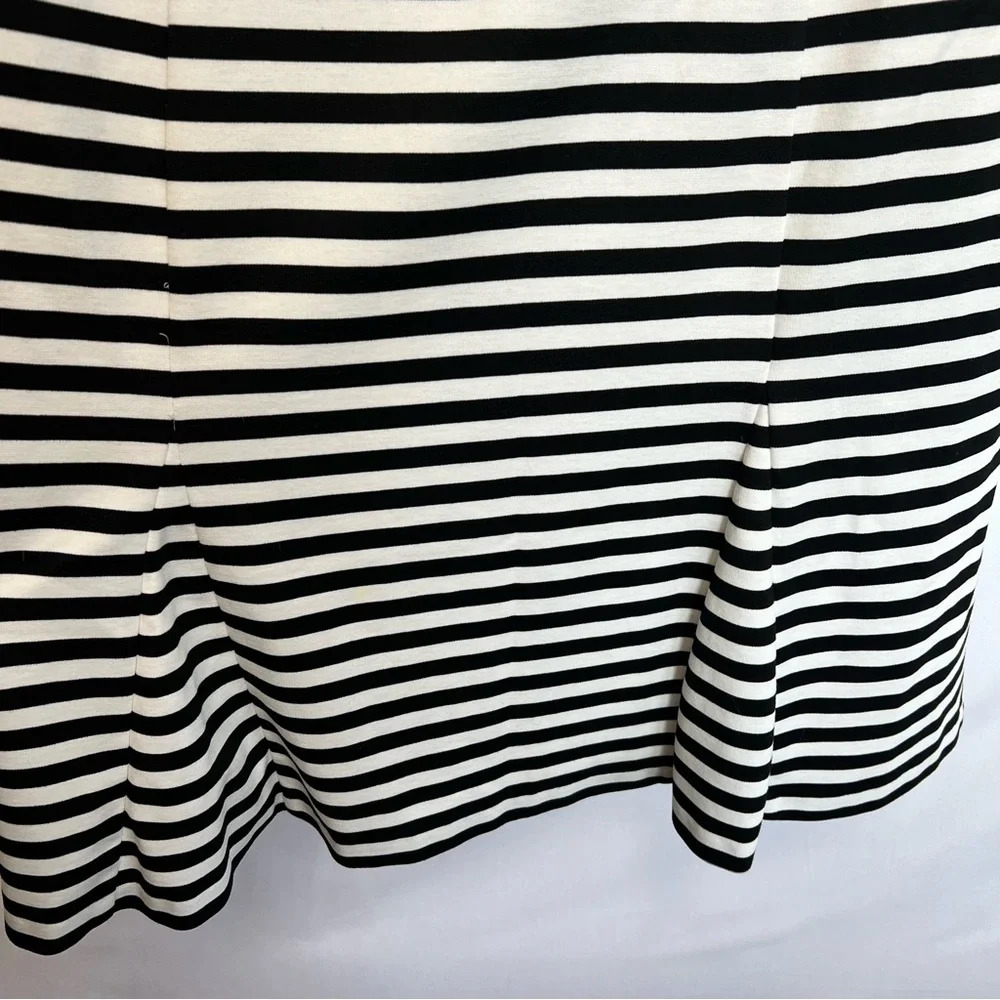 Vince Camuto Sleeveless Knit Sheath Dress Black & White Stripes Size 14W - Picture 5 of 11